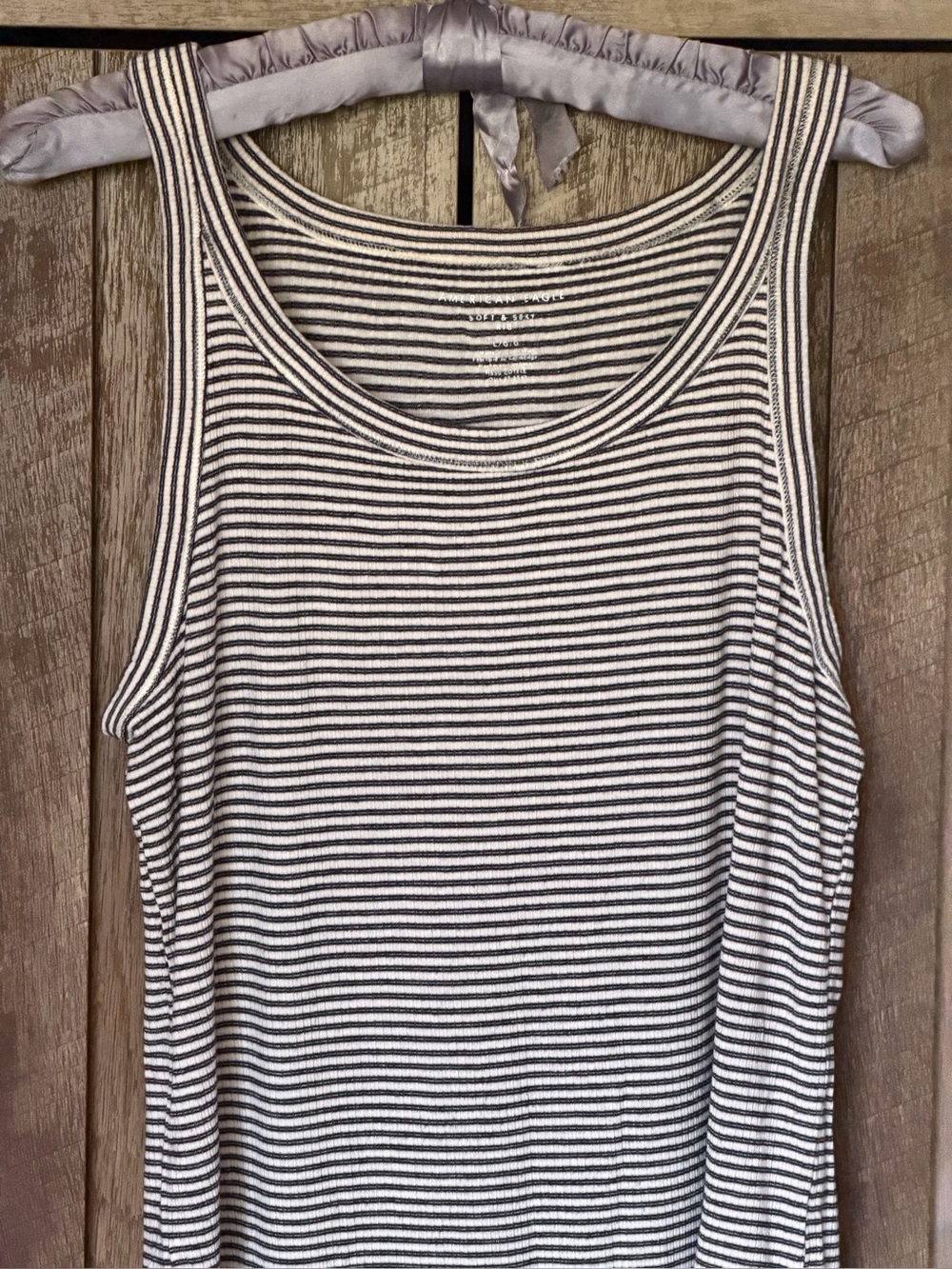 American Eagle Striped Sleeveless Tank Top — Brown and Tan